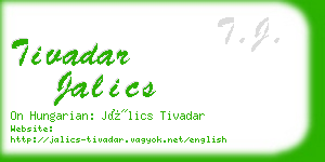 tivadar jalics business card